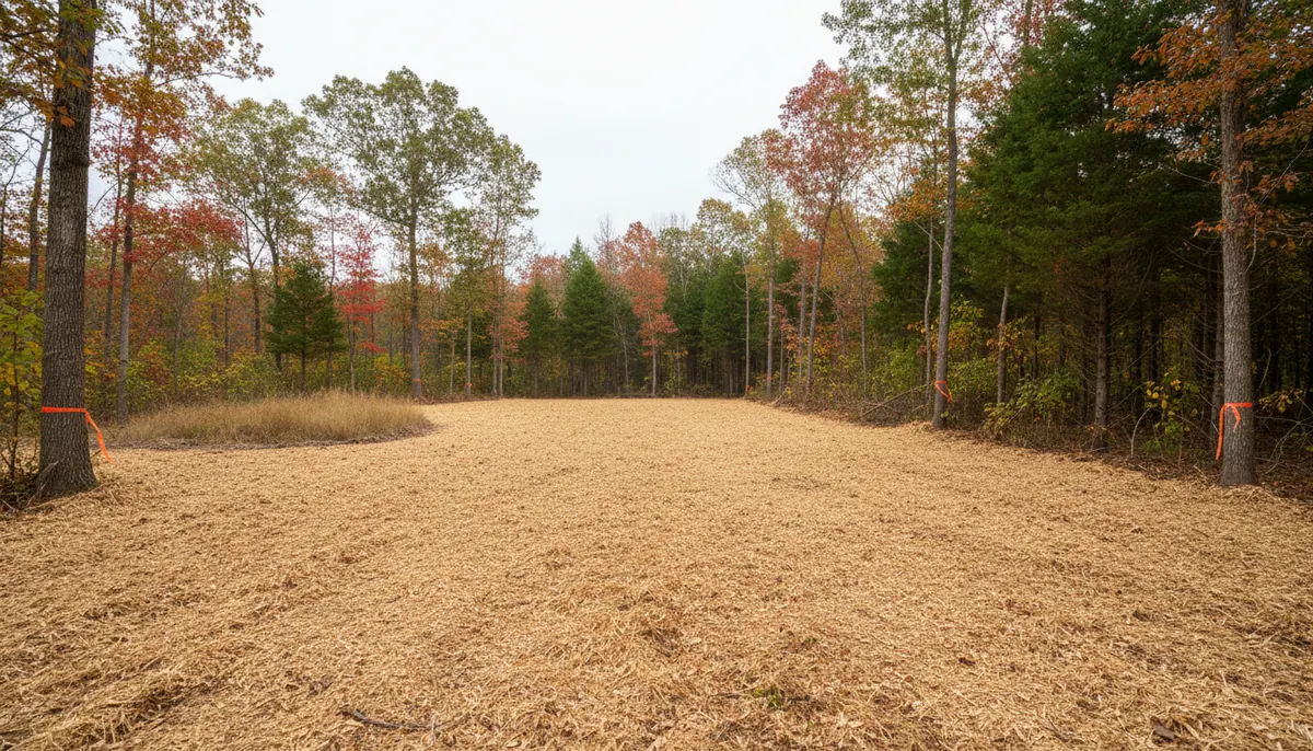 An even wood fibre blanket left by a finishing mulching pass